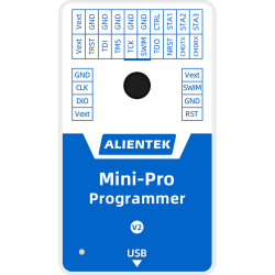 Mini Pro Offline Downloader V2 programator do mikrokontrolerów SPi FLASH STM32 USB-C Alientek